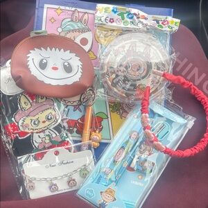 Labubu gift bundle eight items Labubu themed monsters, cartoon character nwt